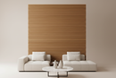 Painel Ripado Decorativo em madeira natural com ripados horizontais - Lumora Casa